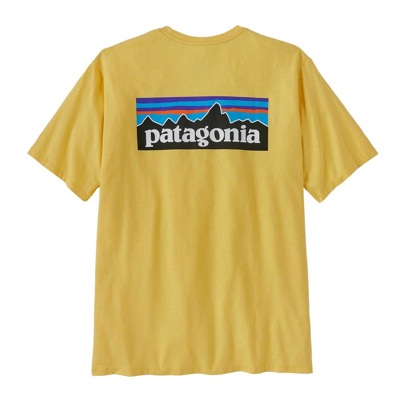 Patagonia Mens P 6 Logo Responsibili Tee Gul Milled Yellow
