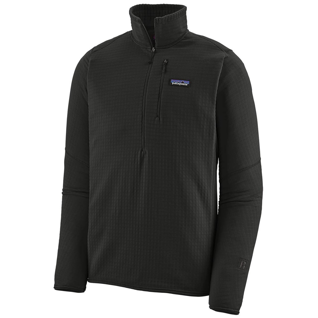  Patagonia Mens R1 Pull Over  (BLACK (BLACK) Small)