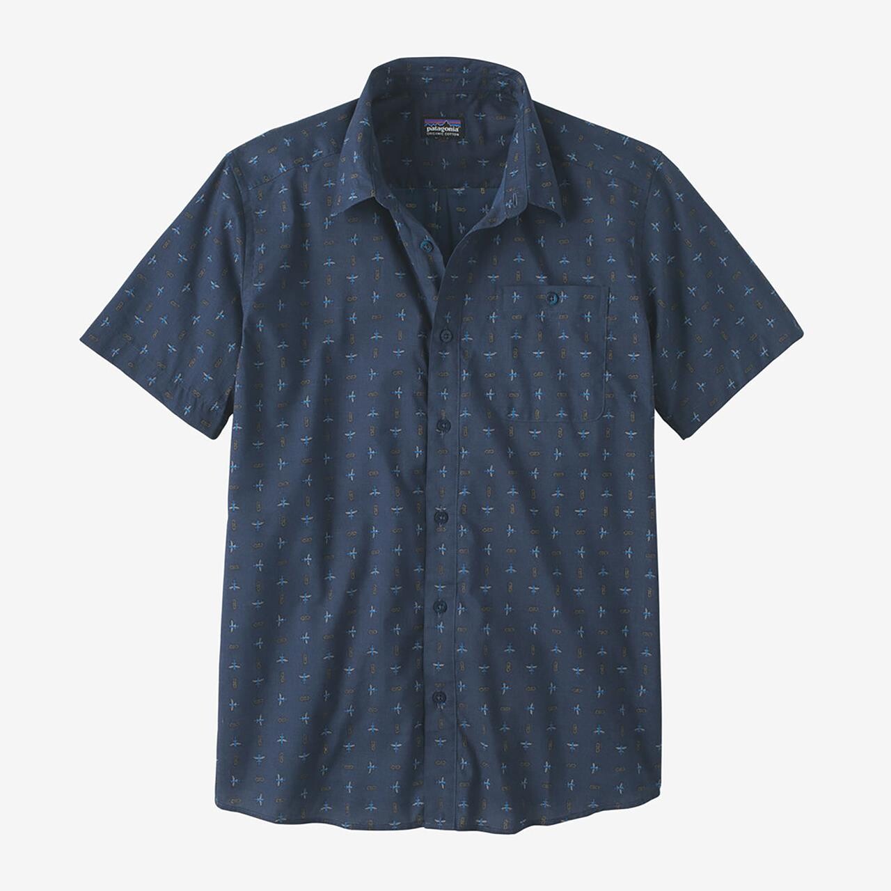 Patagonia Mens Go To Shirt (Blå (FLYING CLIMB: TIDEPOOL BLUE) Small)
