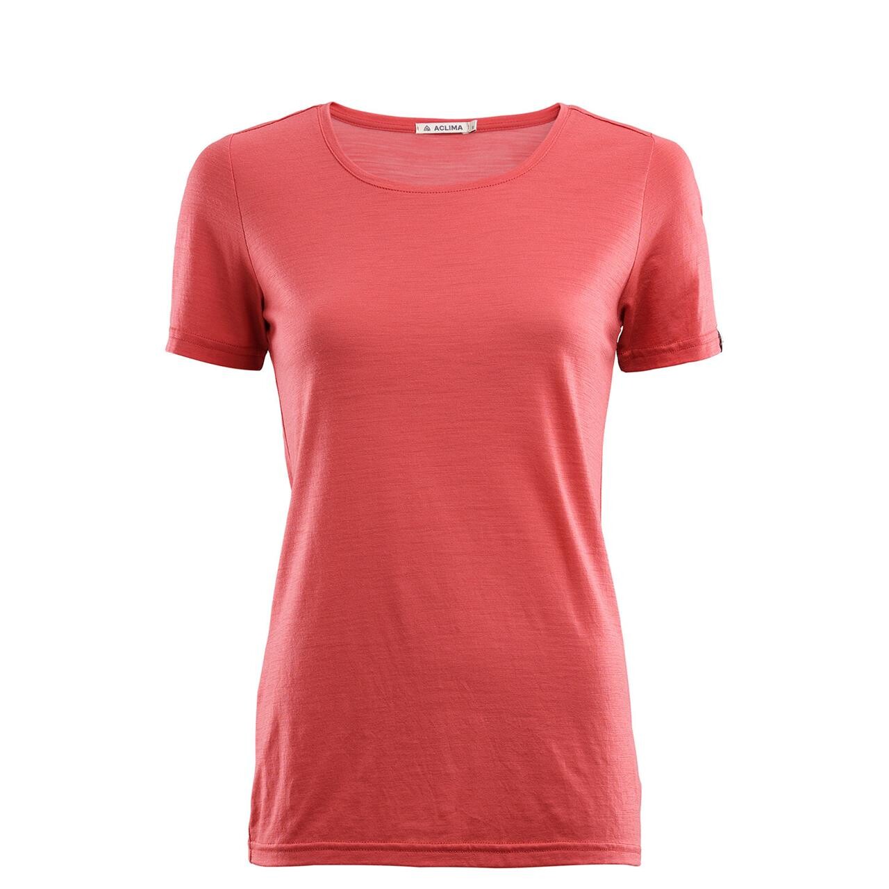 Billede af Aclima Womens Lightwool T-shirt (Rød (BAKED APPLE) Large)