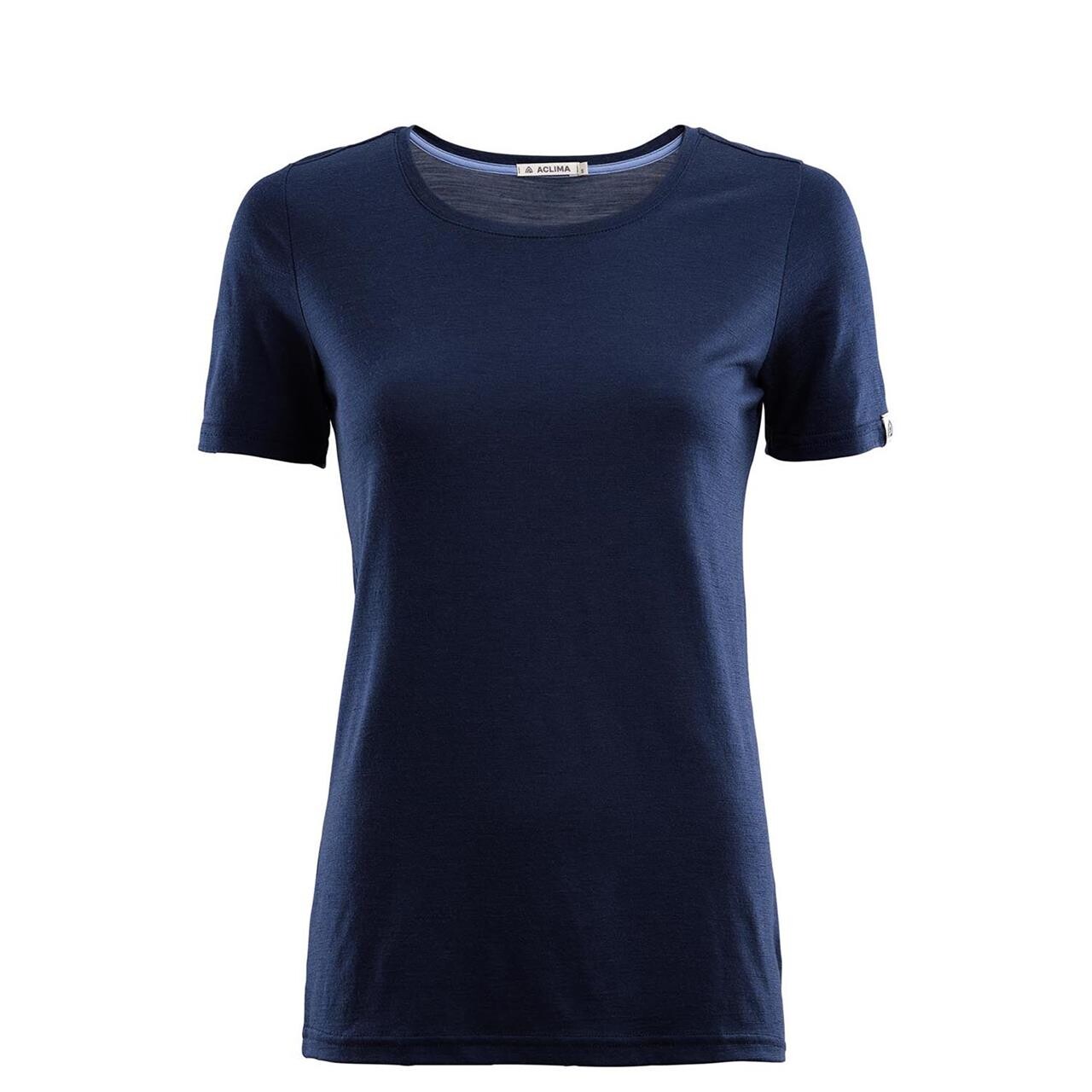 Aclima Womens Lightwool T Shirt Blå Navy Blazer