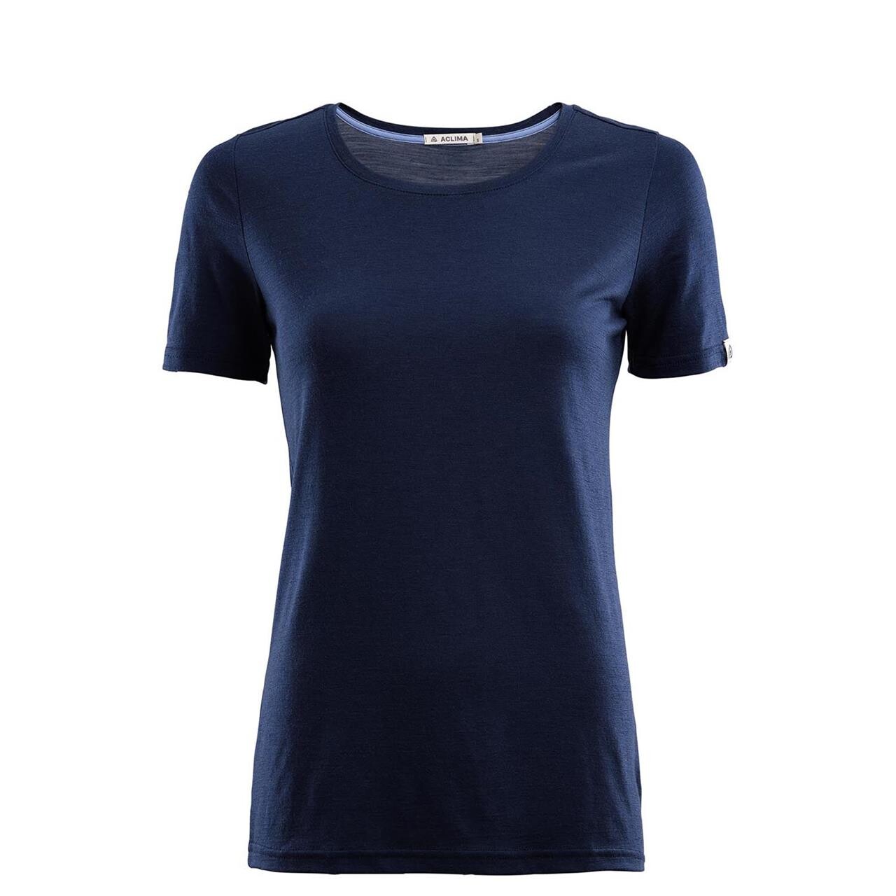 Se Aclima Round Neck Dame Lightwool Navy Blaze L hos Friluftsland.dk