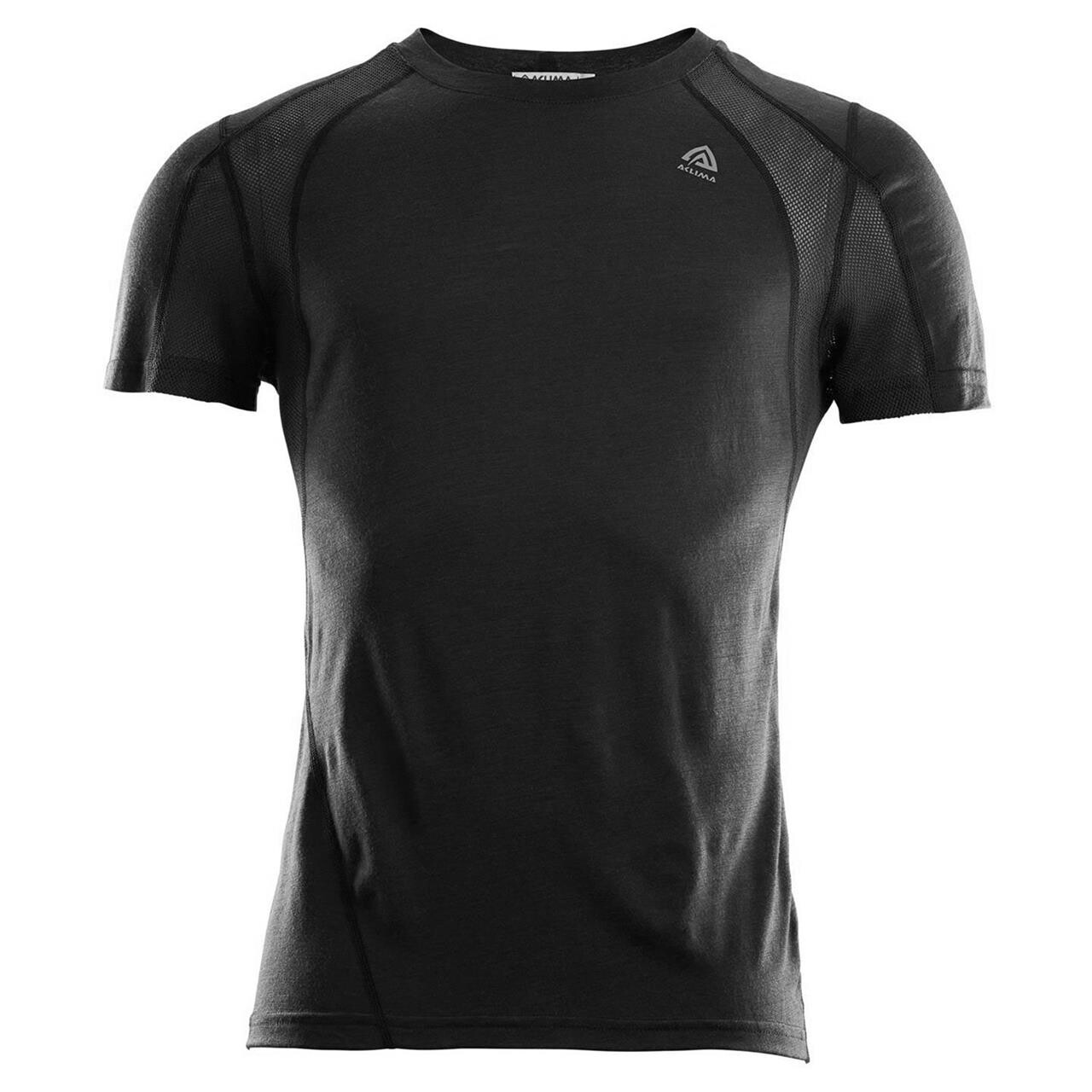 Aclima Mens Lightwool Sports T-Shirt (Sort (CACTUS/JET BLACK) Small)