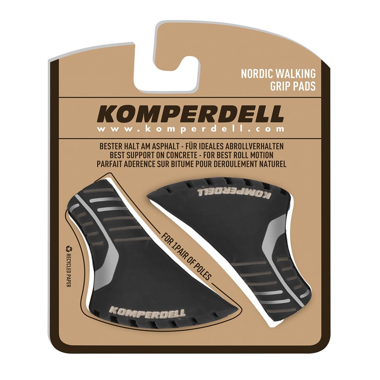Se Komperdell Nordic Walking Pad - Black (pair) hos Friluftsland.dk