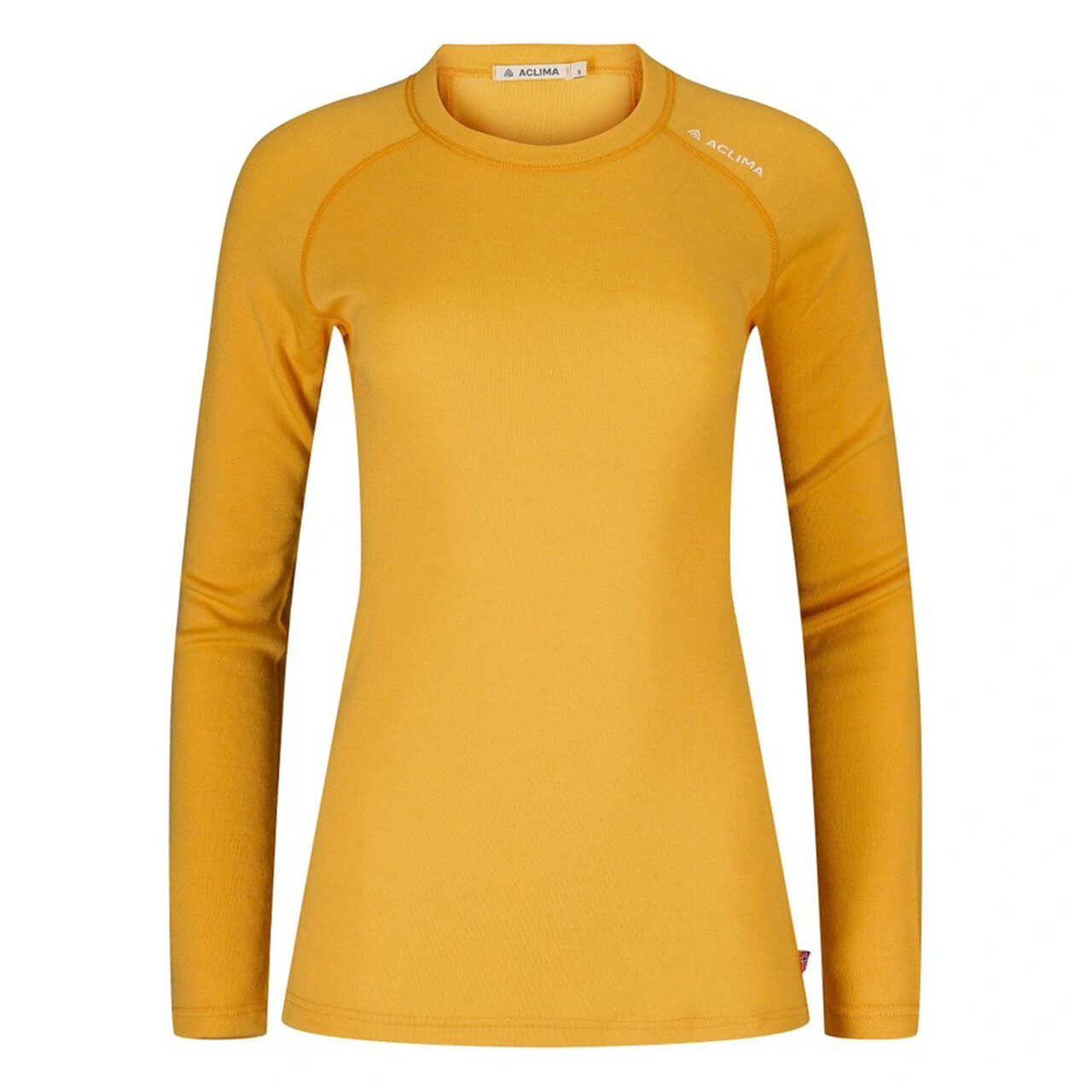 Aclima Womens WarmWool Crew Neck Shirt (Orange (MANGO MOJITO) XX-large)