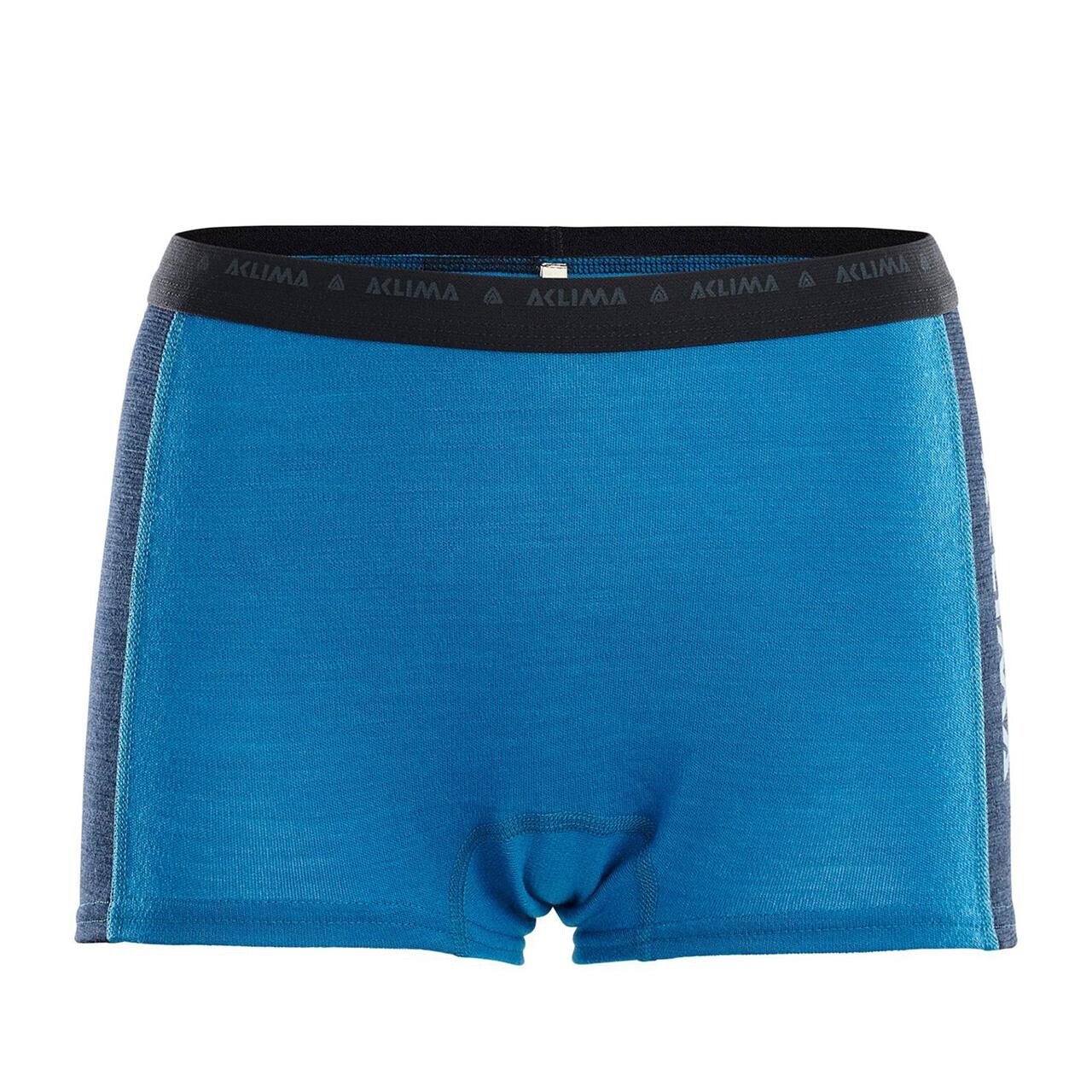 Aclima Womens WarmWool Boxer Shorts  (Blå (BLUE SAPPHIRE/NAVY BLAZER) Small)