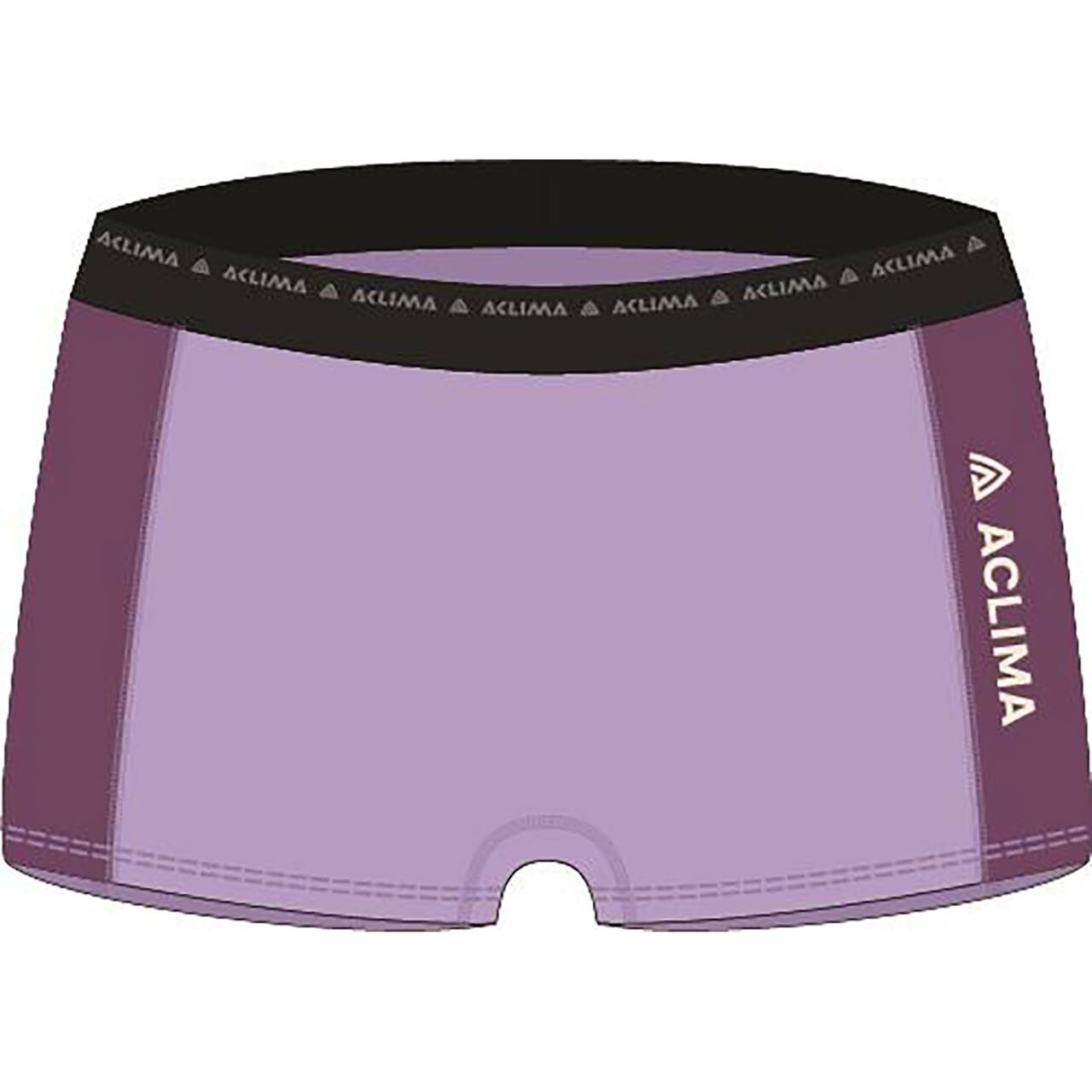Aclima Womens WarmWool Boxer Shorts  (Lilla (PURPLE ROSE/SUNSET PURPLE) Medium)