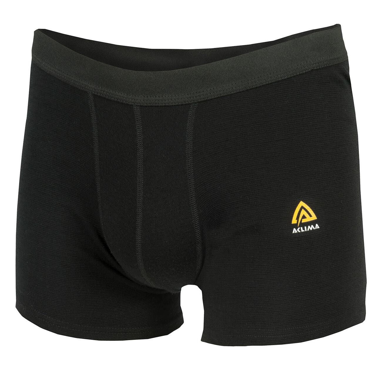 Aclima Mens Warmwool Boxer Shorts Sort Jet Black Xx Large