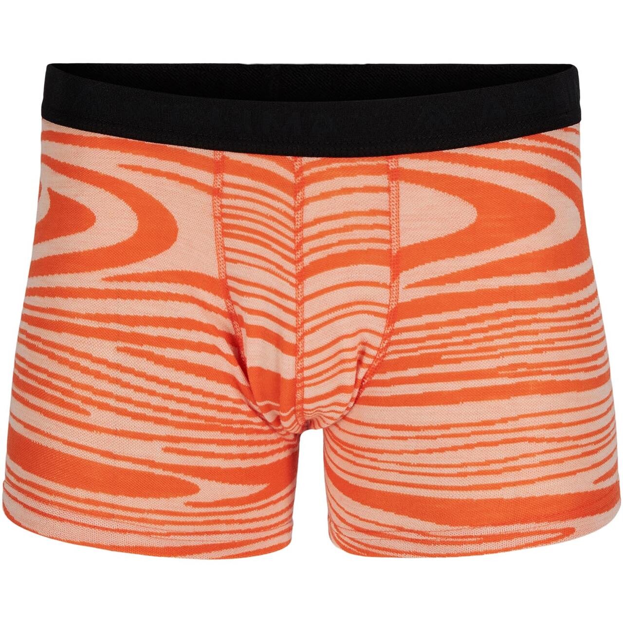 Aclima Mens Warmwool Boxer Shorts Orange Signature Motion