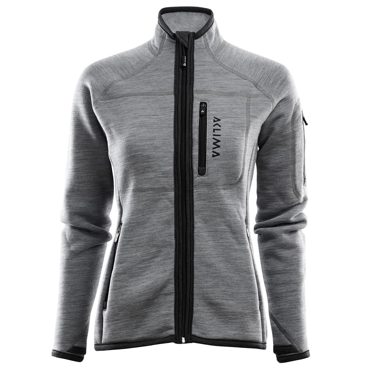 Aclima Womens FleeceWool Jacket  (Grå (GREY MELANGE) Small)