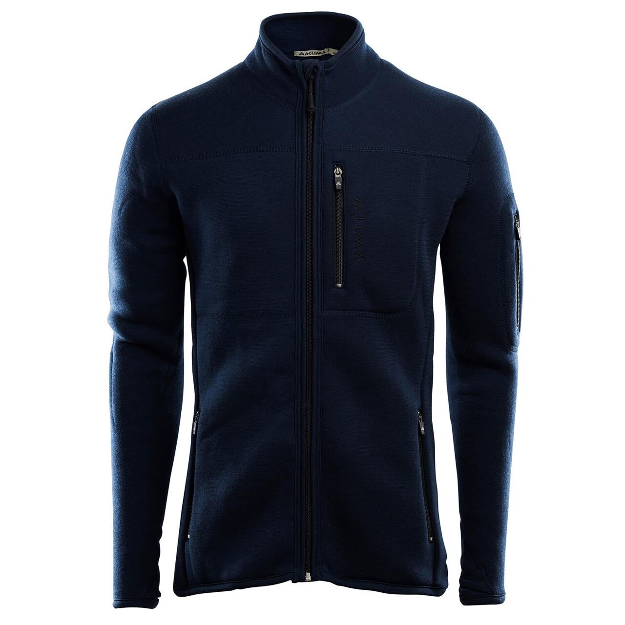 Aclima Mens FleeceWool Jacket  (Blå (NAVY BLAZER) Small)