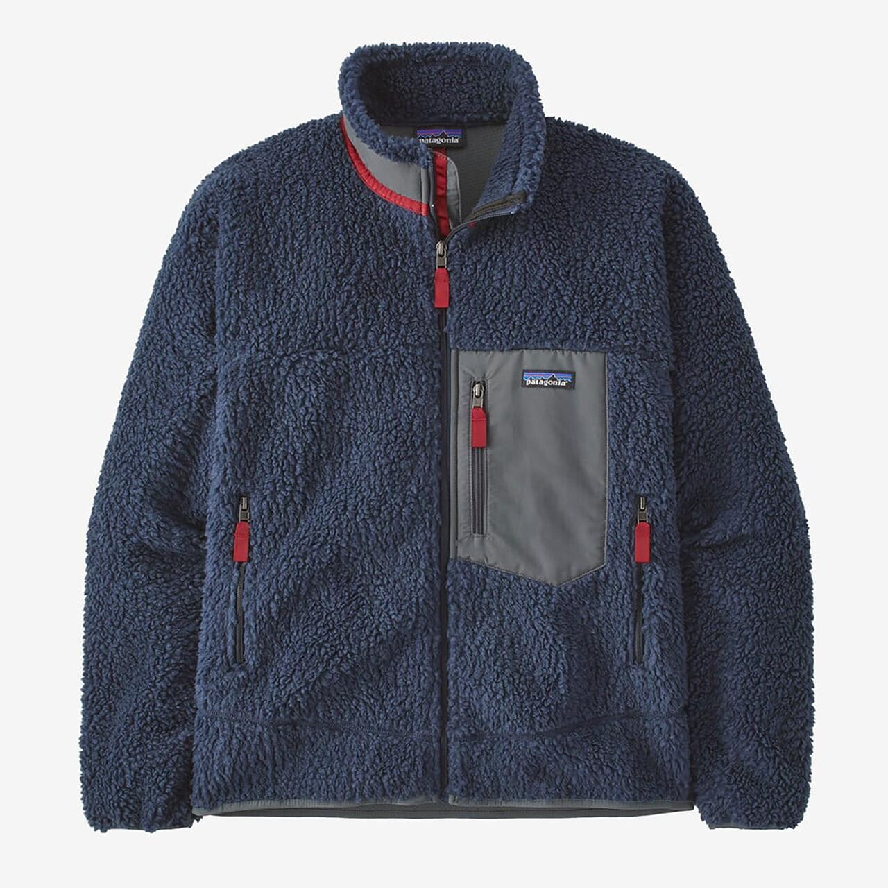 Patagonia Mens Classic Retro-X Jacket  (Blå (NEW NAVY/WAX RED) Medium)
