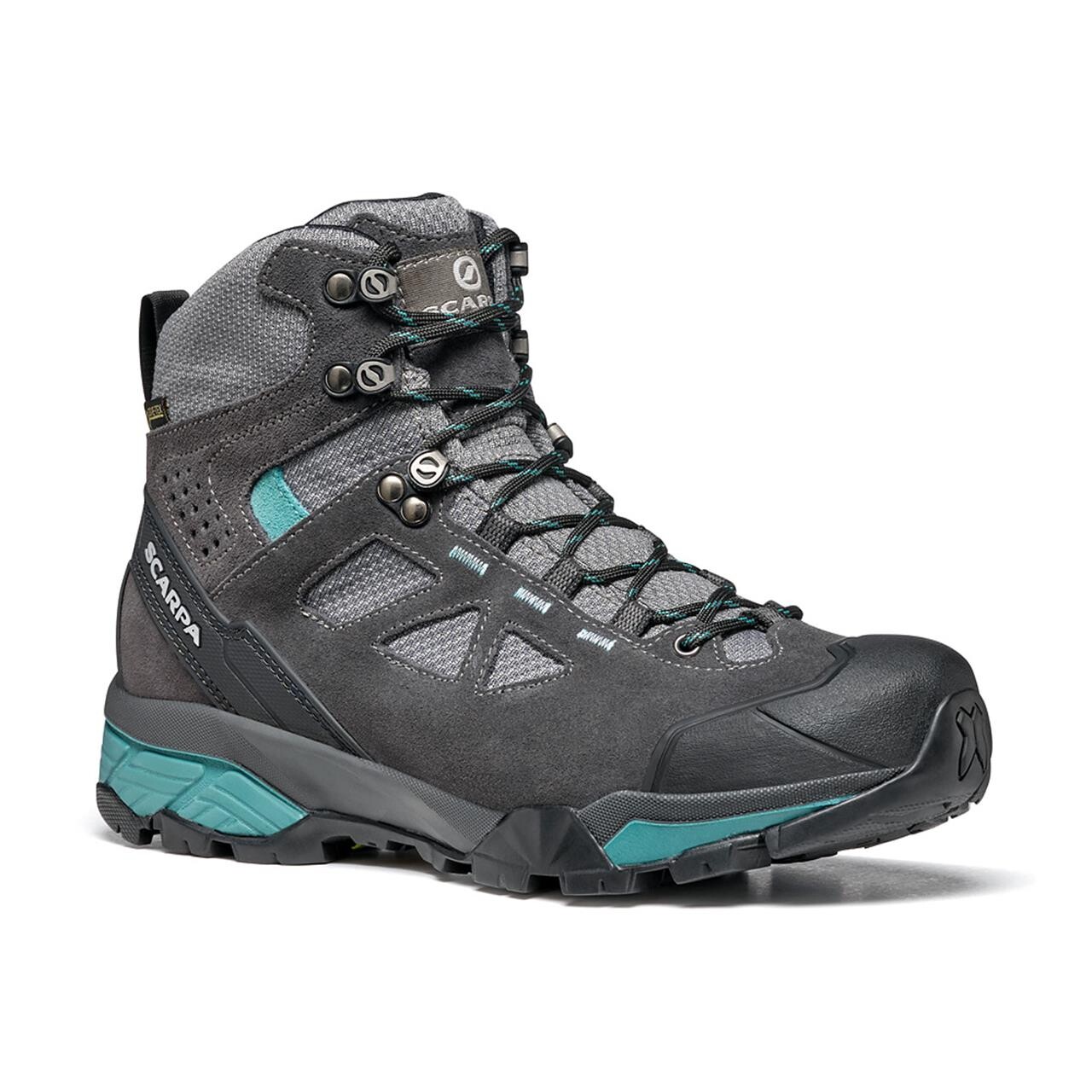 Se Scarpa Womens ZG Lite GTX (Grå (DARK GRAY/LAGOON) 36) hos Friluftsland.dk