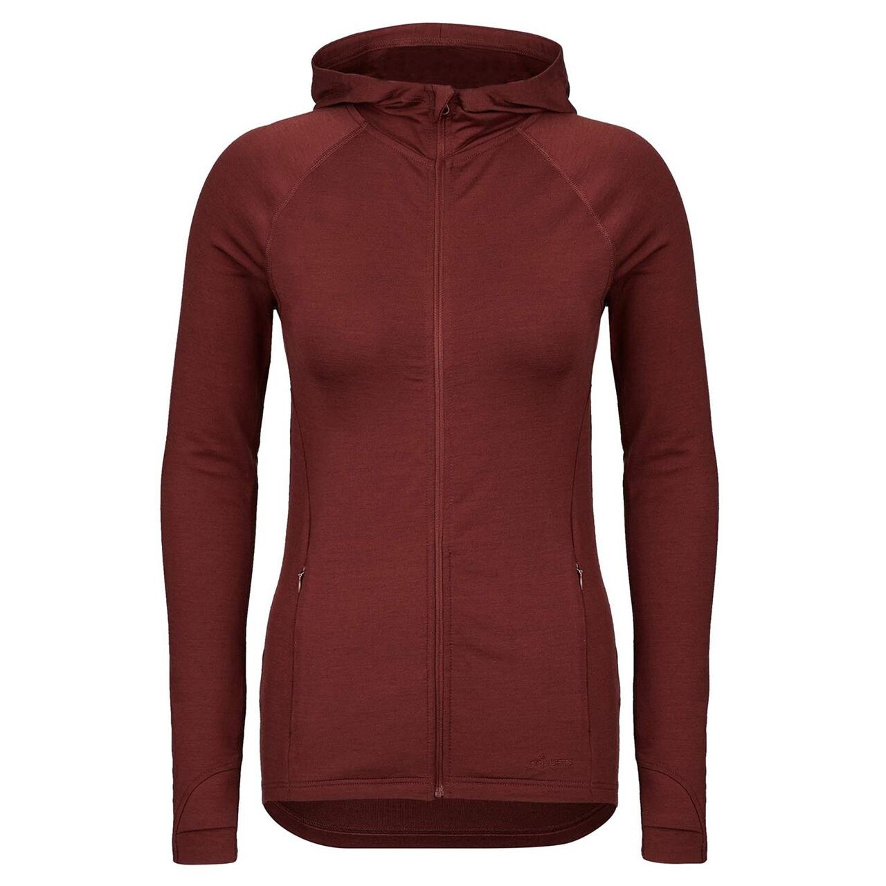 Se Frilufts Womens Breivann Hooded Jacket (Rød (FIRED BRICK) Small) hos Friluftsland.dk