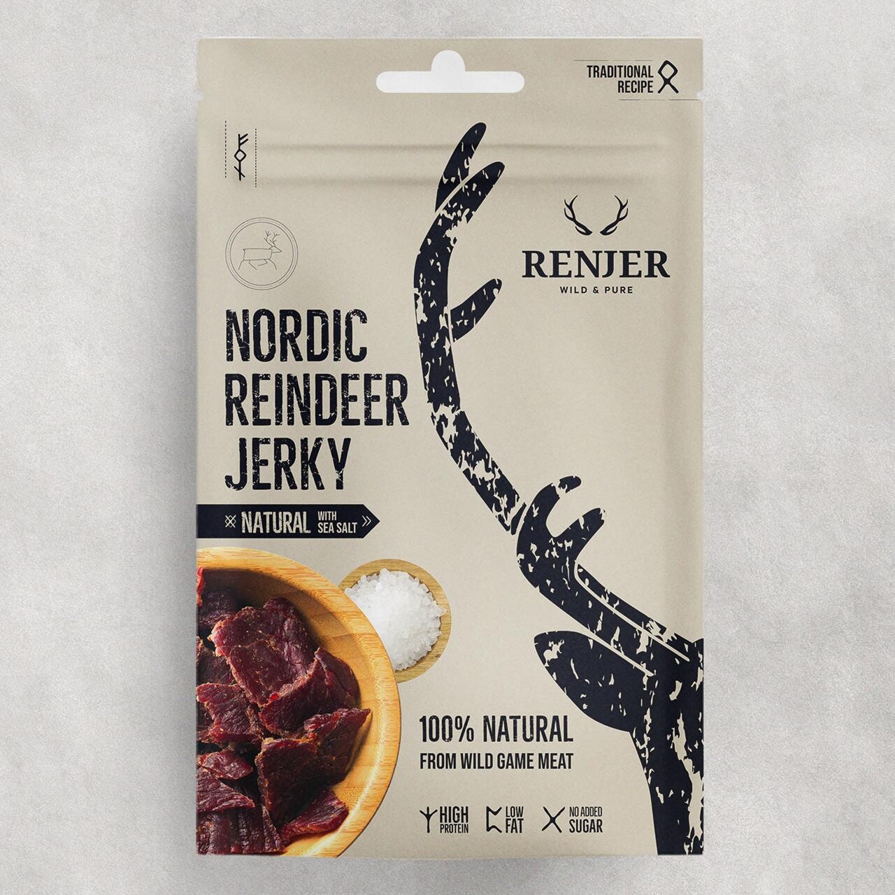 Renjer Nordic Reindeer Jerky Sea Salt