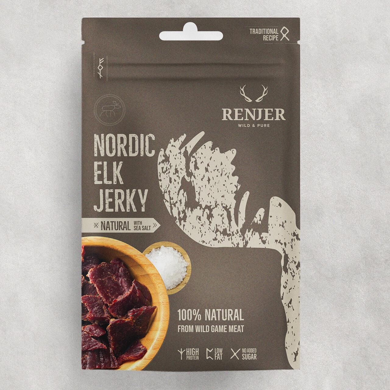 Renjer Nordic Elk Jerky Sea Salt