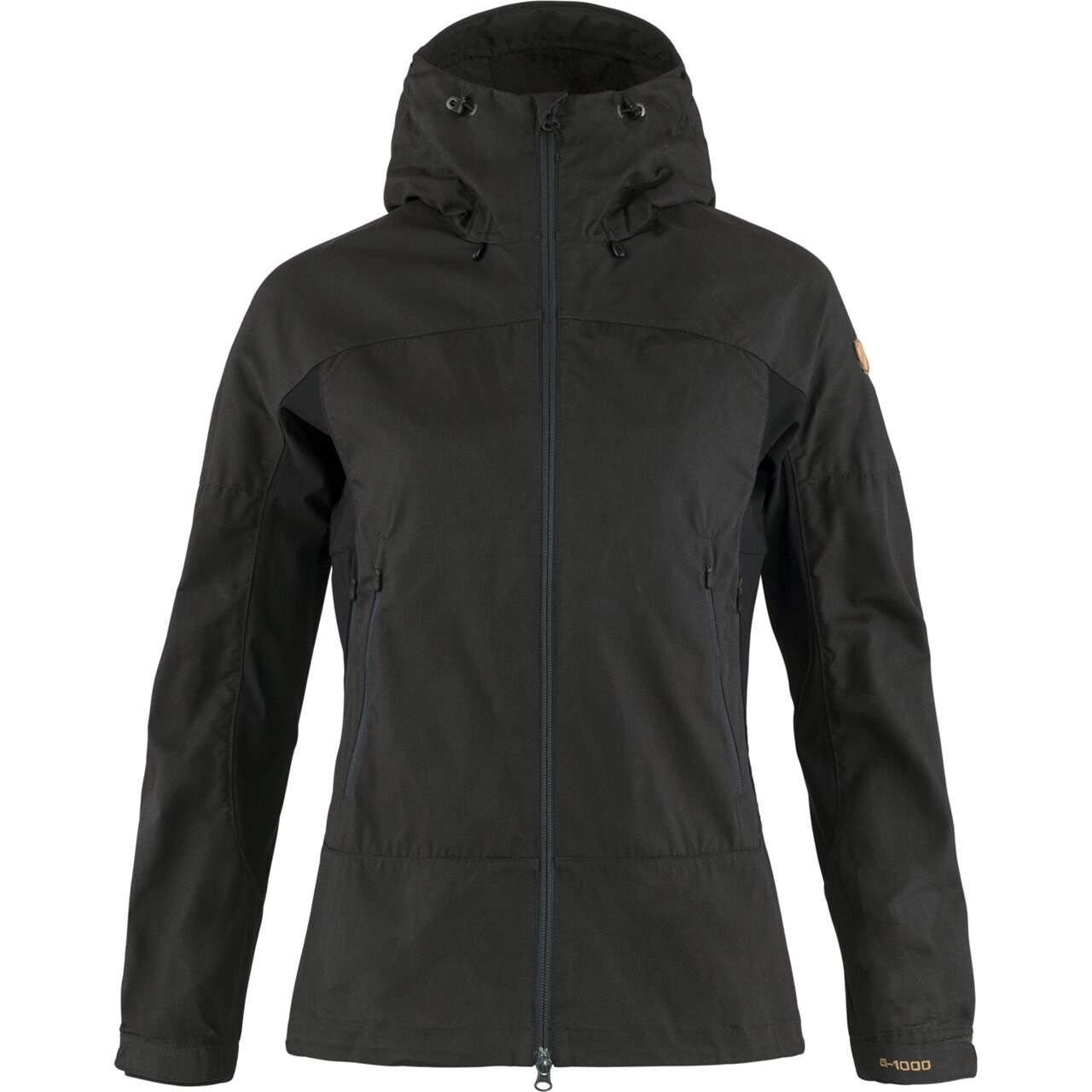 Se Abisko Lite Trekking Jakke - Dame (Dark Grey/Black, XL) hos Friluftsland.dk