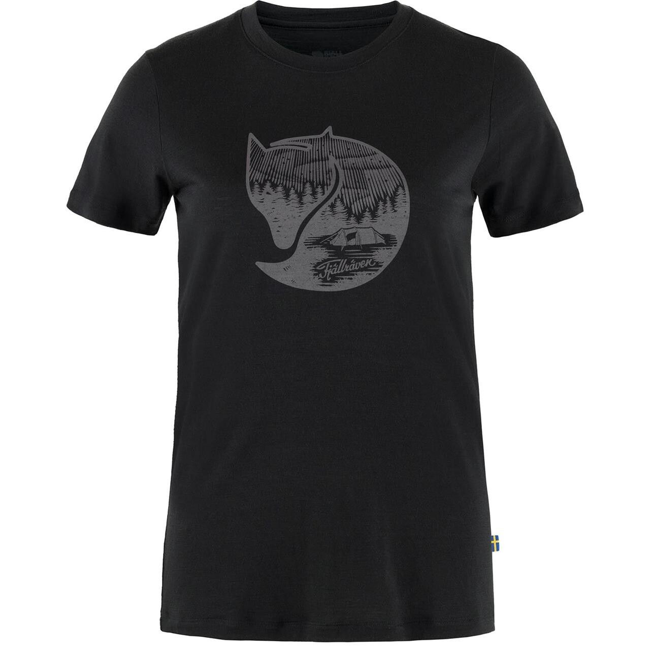 Fjällräven Womens Abisko Wool Fox S/S  (Sort (BLACK-IRON GREY/550-048) Medium)