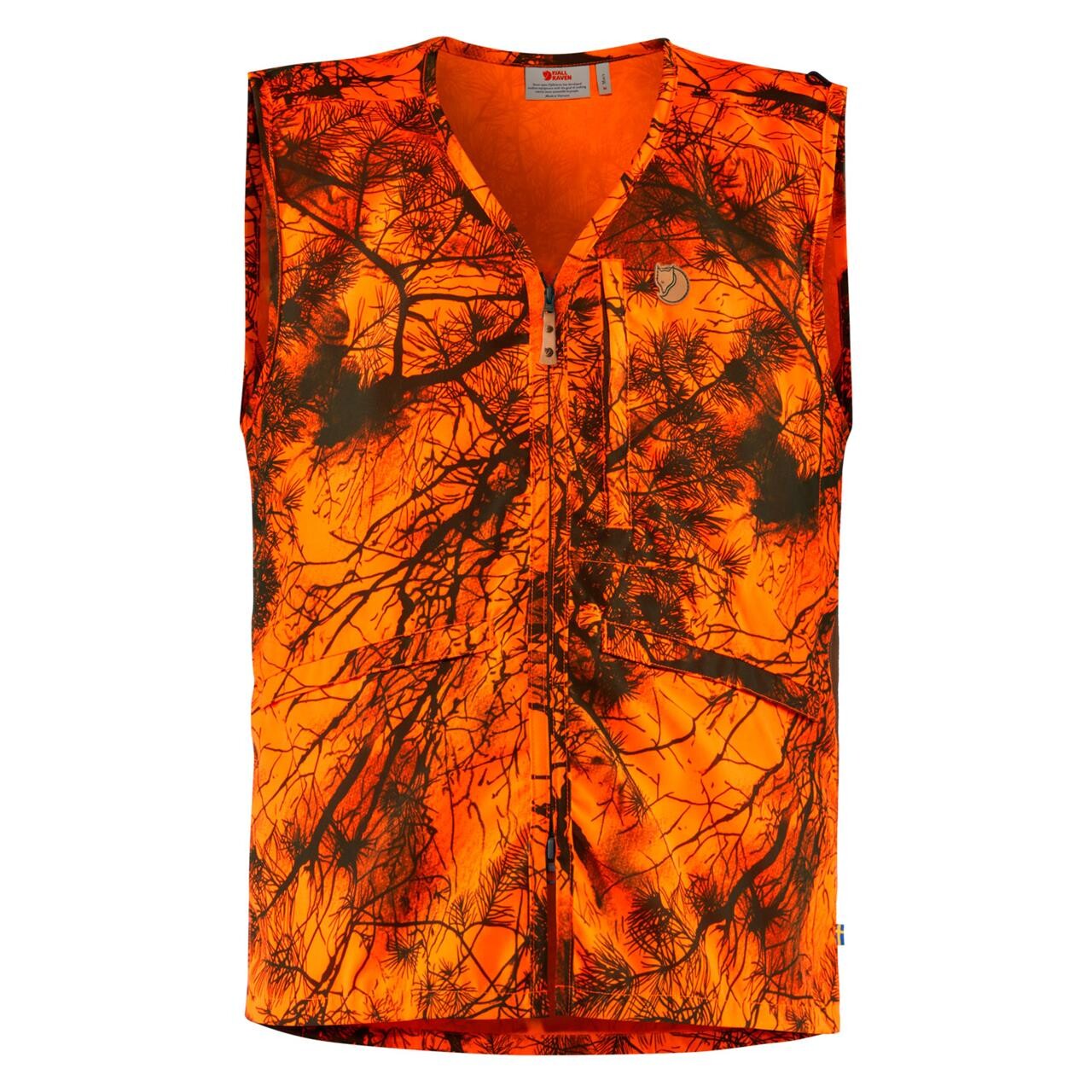 Fjällräven Mens Värmland Vest  (Orange (ORANGE CAMO/211) X-large)
