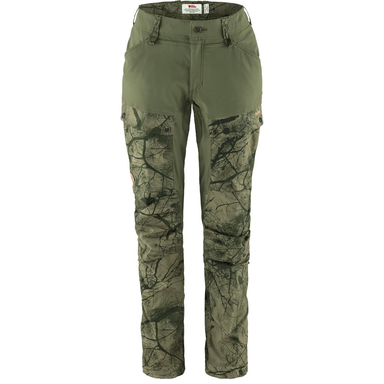 Fjällräven Womens Keb Trousers Curved Short  (Grøn (GREEN CAMO-LAUREL GRN/626-625) 38)