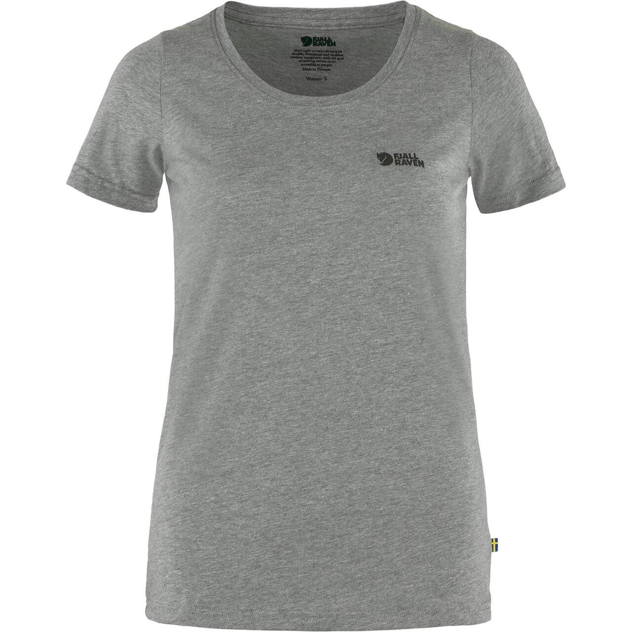 Fjällräven Womens Fjällräven Logo T-shirt  (Grå (GREY-MELANGE/020-999) XX-small)