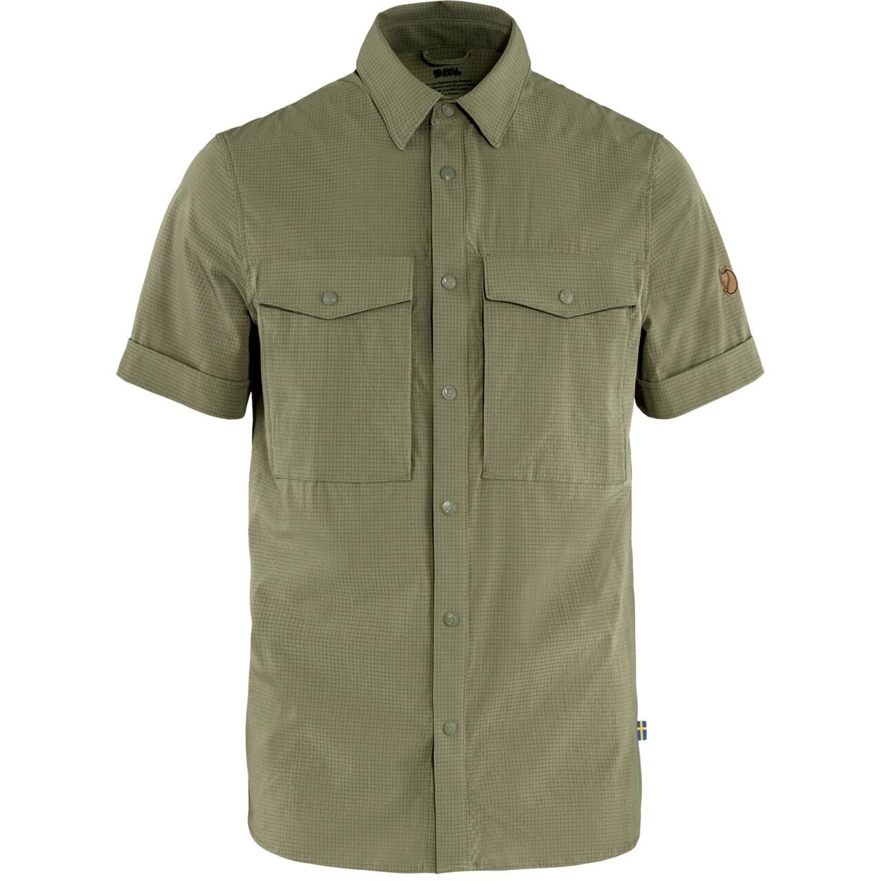 Fjällräven Mens Abisko Trekking Shirt S/S  (Beige (LIGHT OLIVE/622) Small)