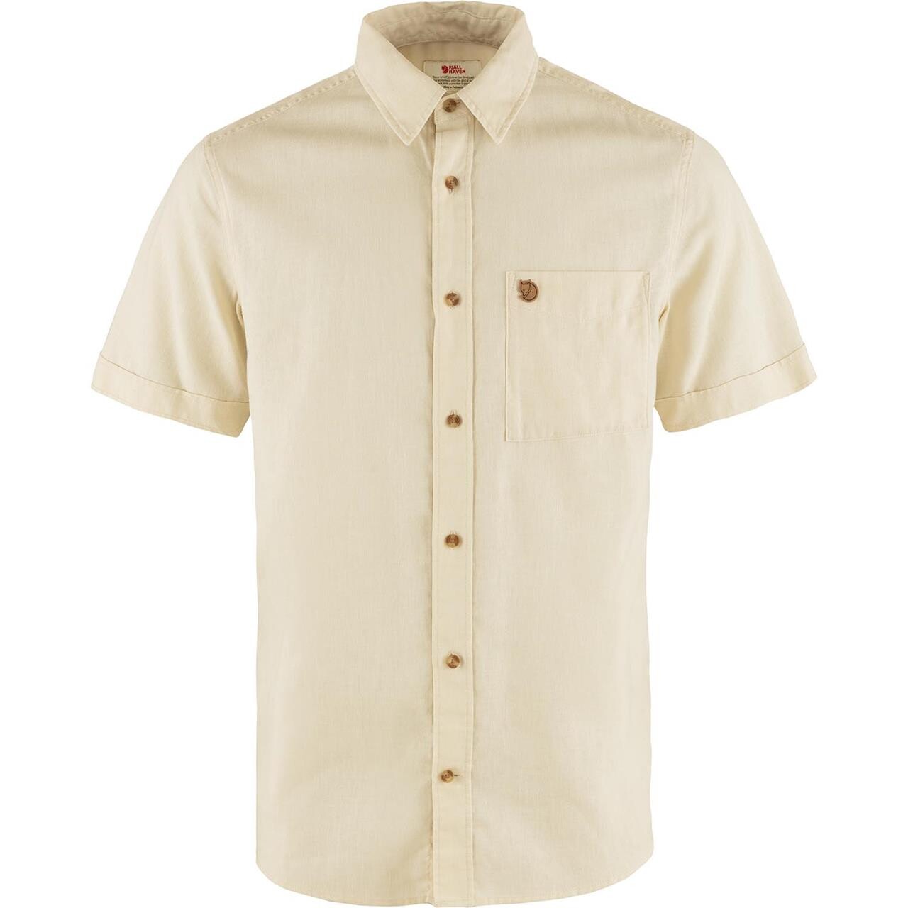 Fjällräven Mens Évik Travel Shirt S/S  (Hvid (CHALK WHITE/113) Medium)