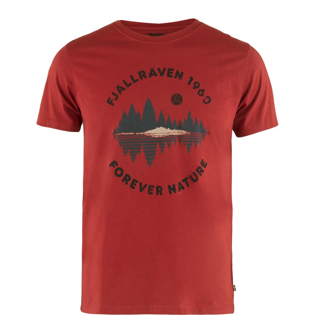  Fj&auml;llr&auml;ven Mens Forest Mirror T-shirt  (RED (DEEP RED/325) Large)
