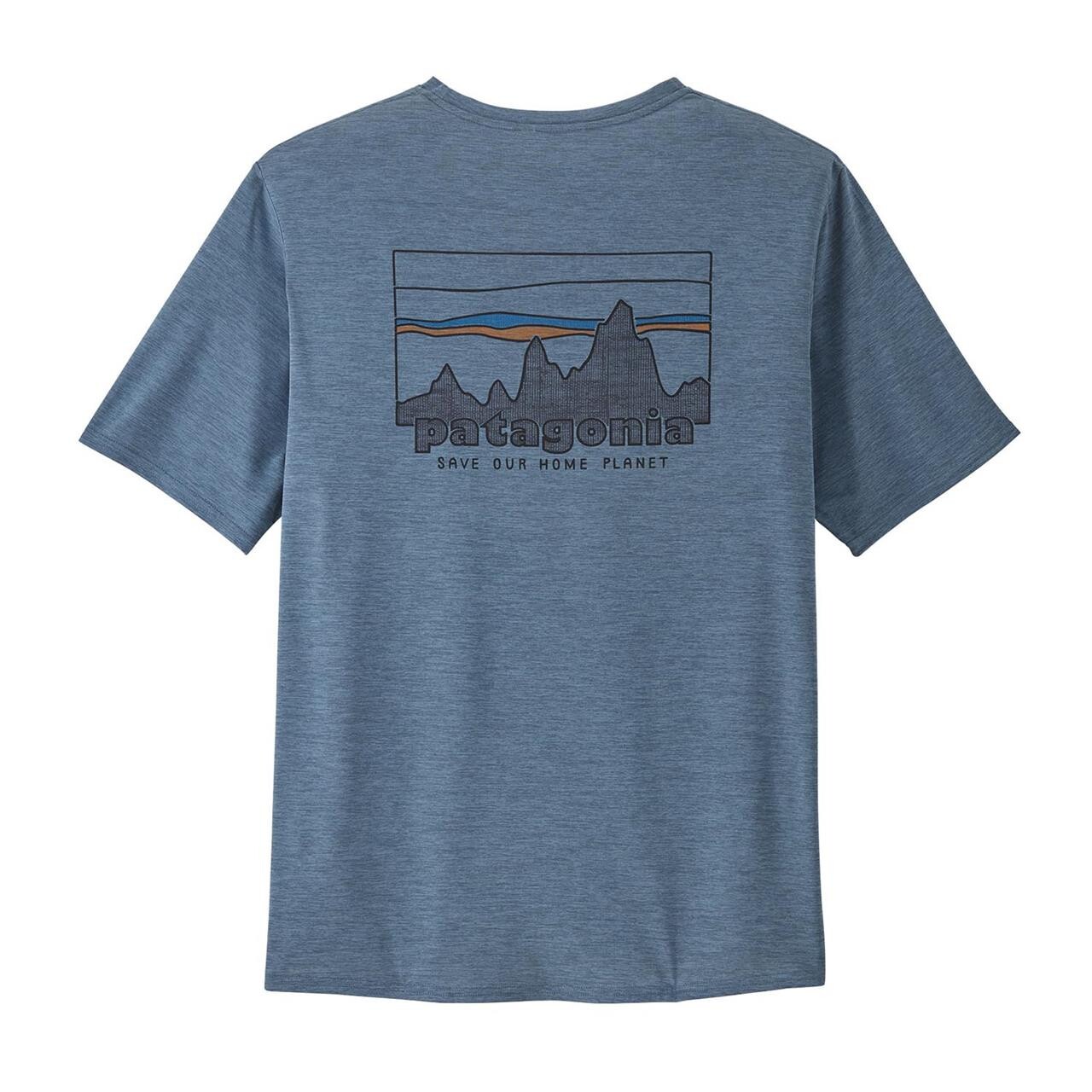 Patagonia Mens Cap Cool Daily Graphic Shirt Blå Skyline: Utility Blue Dye
