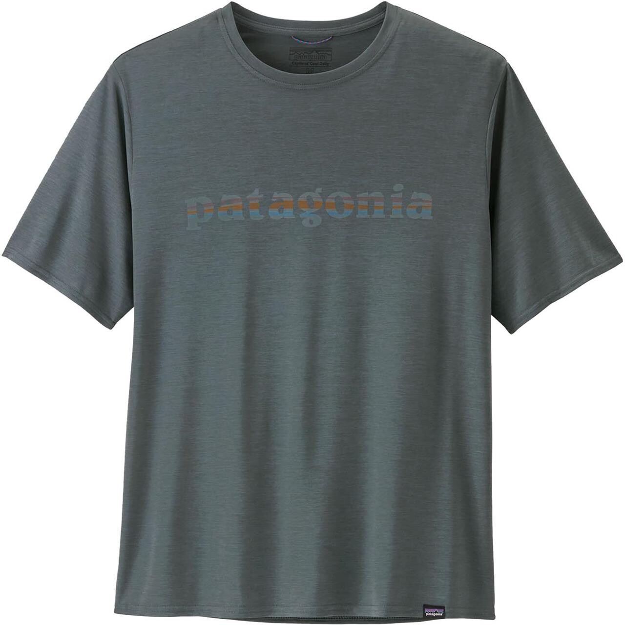 Patagonia Mens Cap Cool Daily Graphic Shirt Grøn 73 Logo: Nouveau Green X Dye Medium