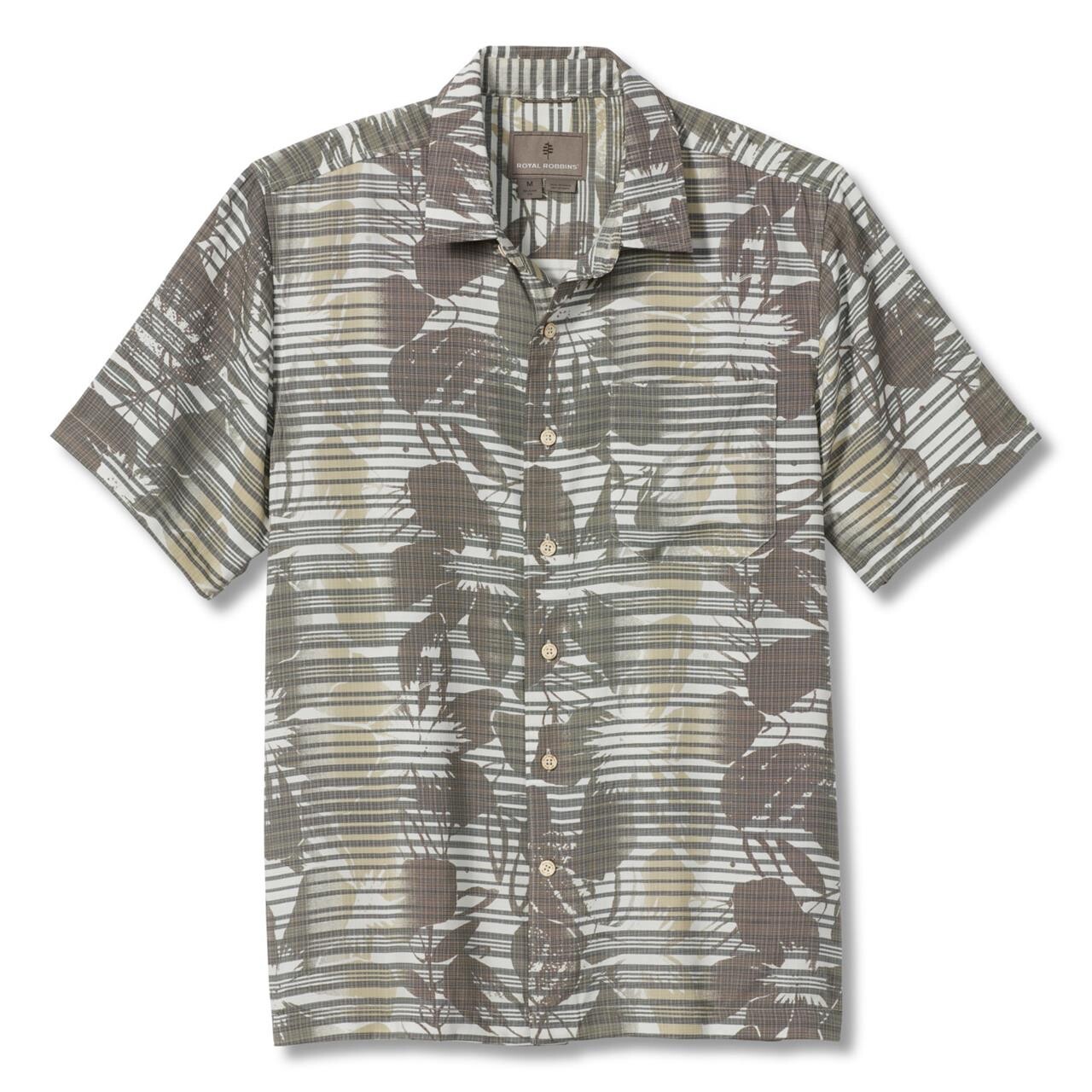 Se Royal Robbins Mens Comino Leaf S/S (Hvid (IVORY) Medium) hos Friluftsland.dk