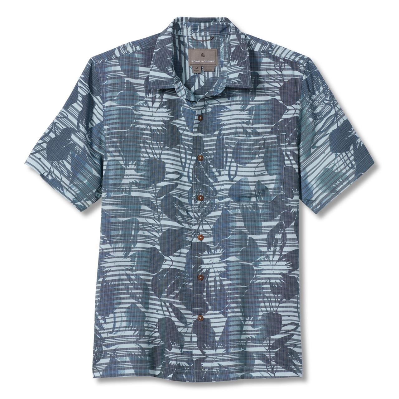 Billede af Royal Robbins Mens Comino Leaf S/S (Blå (SUMMER SKY) Medium)