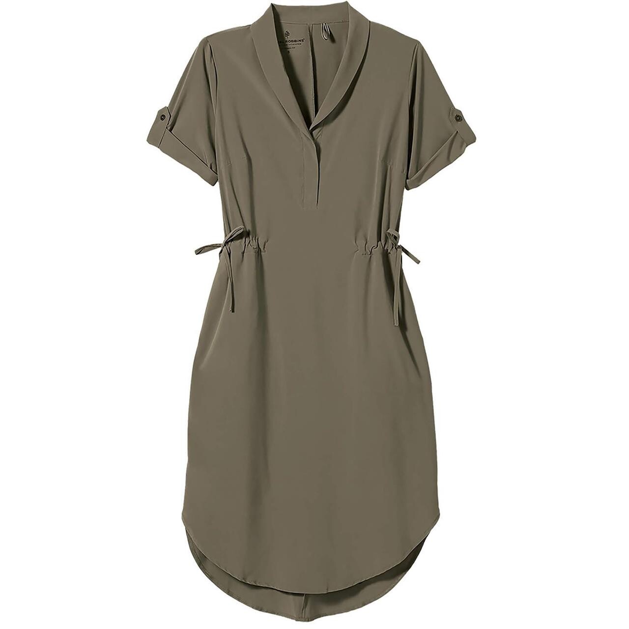 Se Royal Robbins Womens Spotless Traveler Dress S/S (Grøn (EVERGLADE) Small) hos Friluftsland.dk