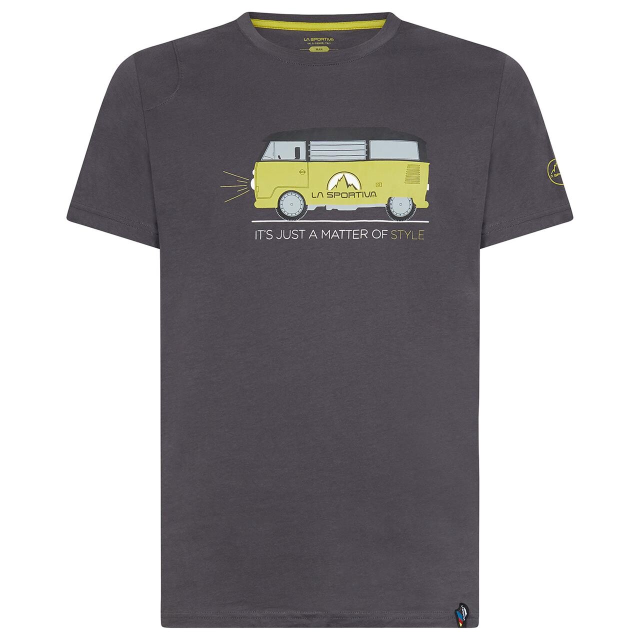Sportiva Mens Van Shirt Grå Carbon Kiwi Medium