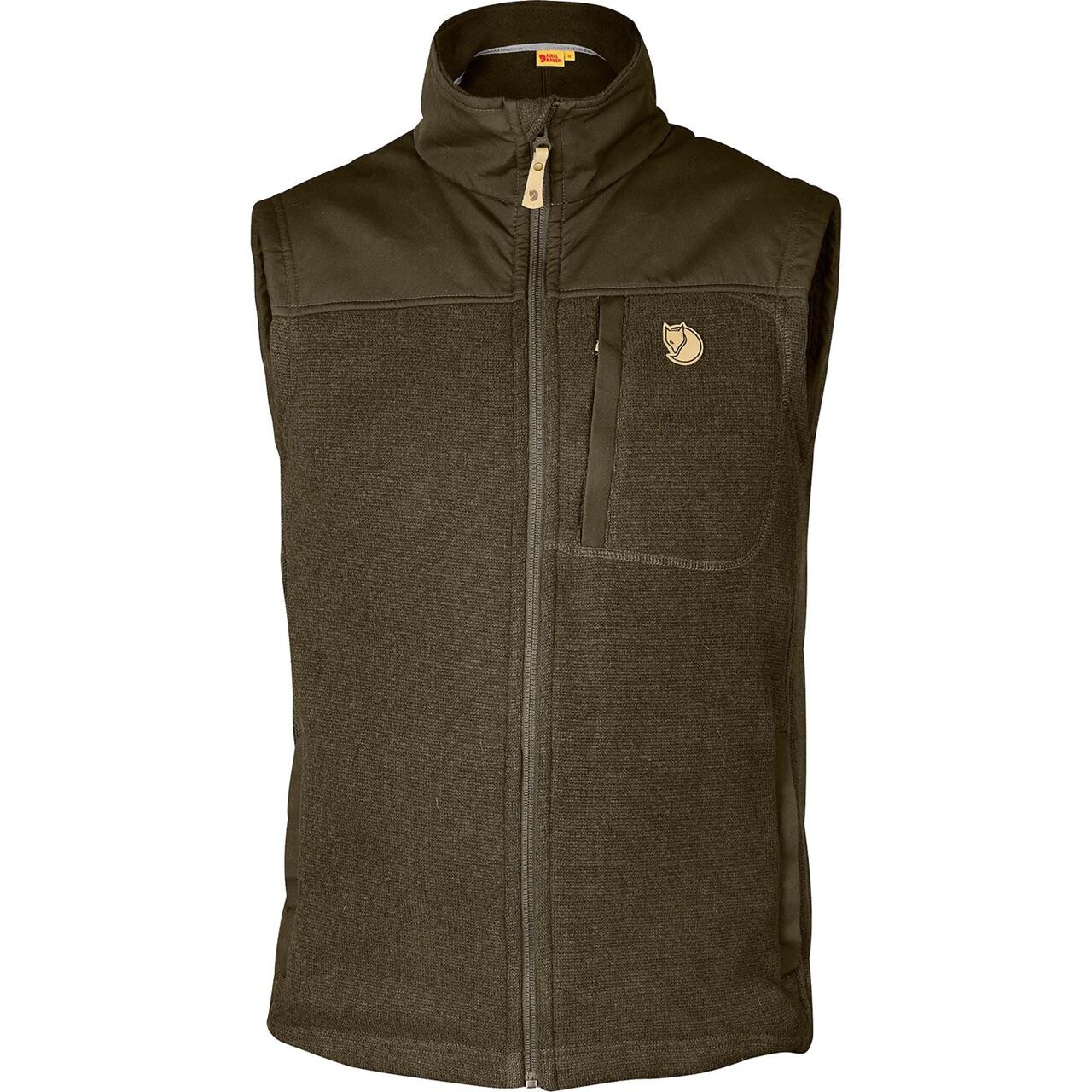 Fjällräven Mens Buck Fleece Vest  (Grøn (DARK OLIVE/633) X-small)