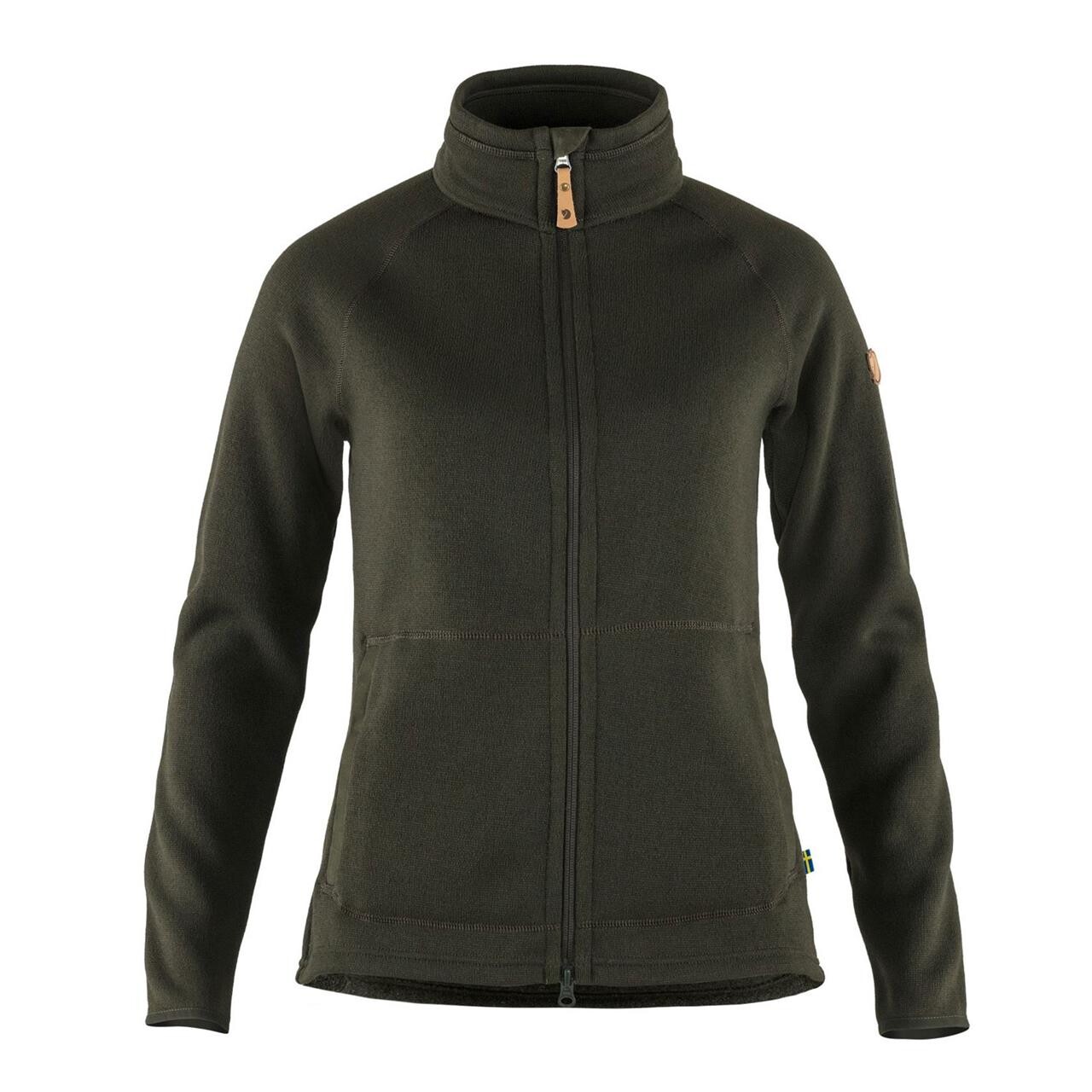 Fjällräven Womens Övik Fleece Zip Sweater  (Grøn (DEEP FOREST/662) Medium)