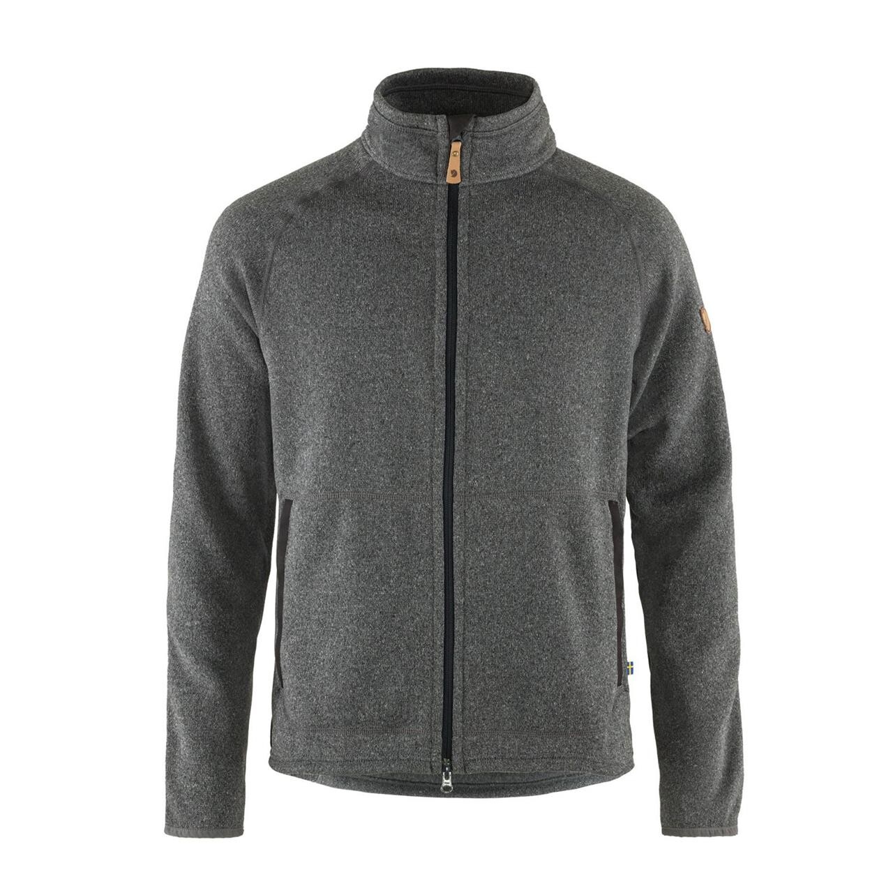 Fjallraven Mens Övik Fleece Zip Sweater Grå Dark Grey 030
