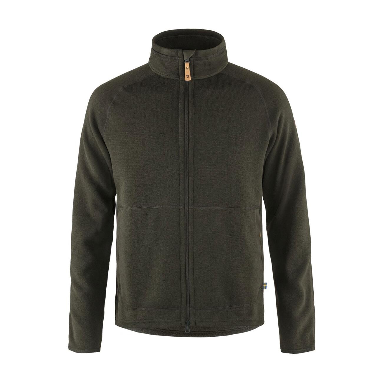 Fjallraven Mens Övik Fleece Zip Sweater Grøn Deep Forest 662 Large