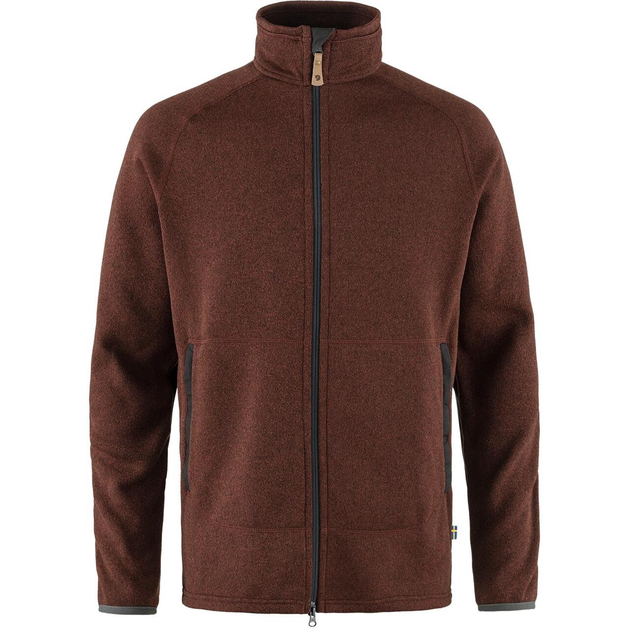 Fjällräven Mens Övik Fleece Zip Sweater  (Rød (AUTUMN LEAF/215) Small)