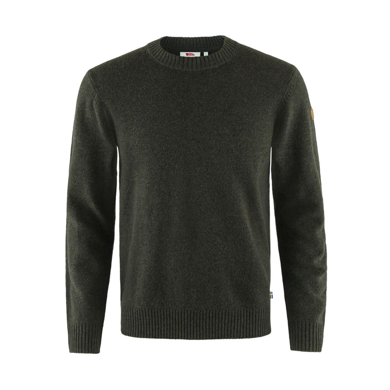 Fjällräven Mens Évik Round-neck Sweater  (Grøn (DARK OLIVE/633) XX-large)