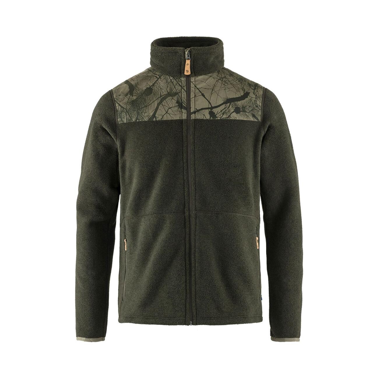 Se Fjällräven Mens Lappand Fleece (Grøn (LAUREL GREEN-GRN CAMO/625-626) Medium) hos Friluftsland.dk