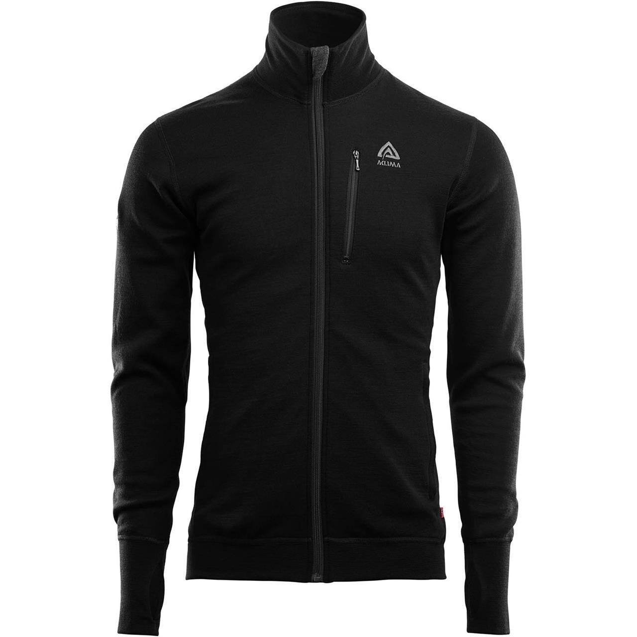 Aclima Mens Doublewool Jacket Sort Jet Black/marengo