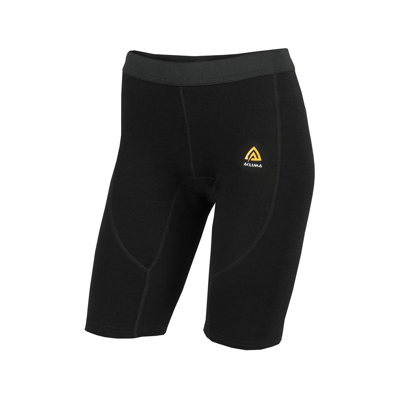 Aclima Womens Warmwool Long Shorts Sort Jet Black X Small