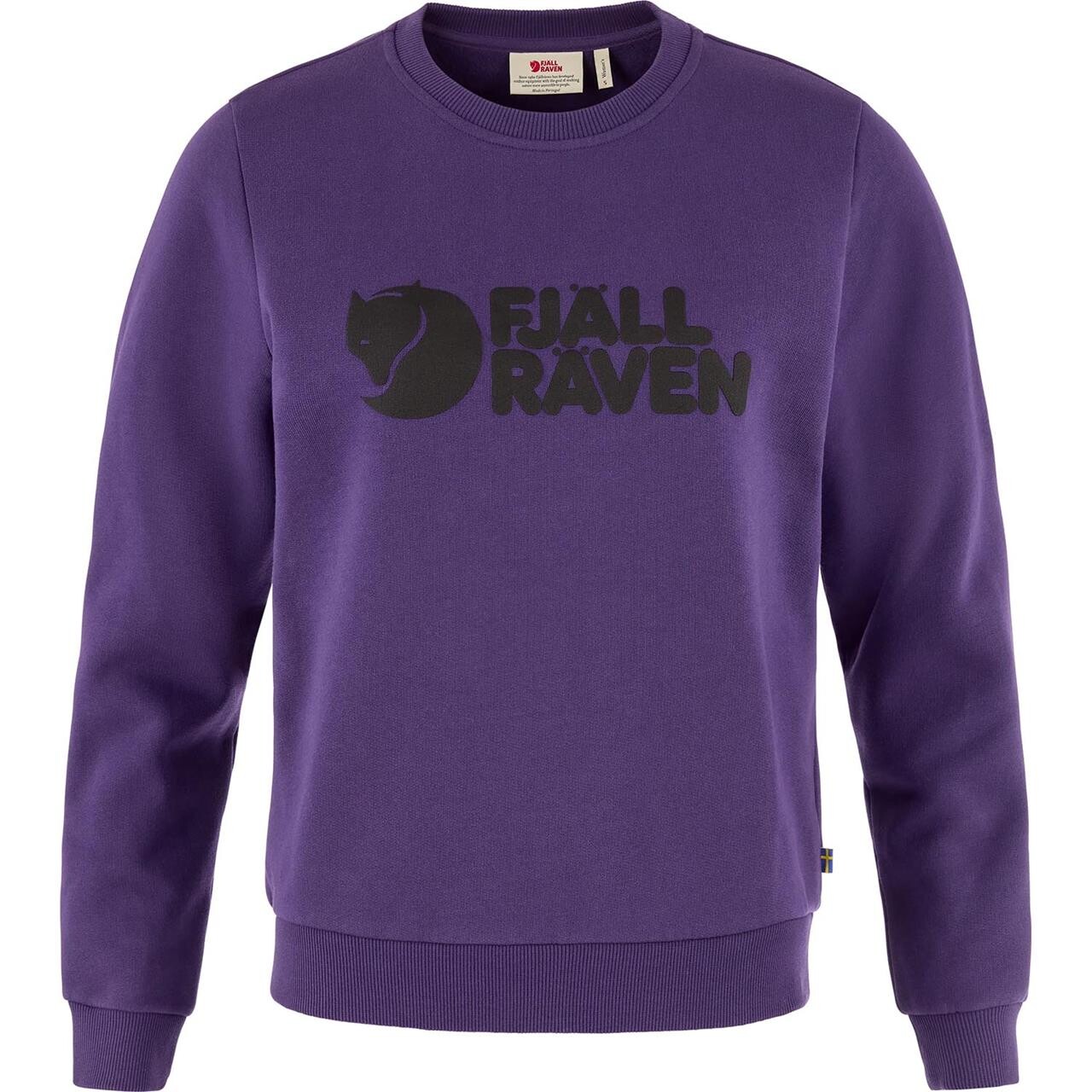 Fjällräven Womens Fjällräven Logo Sweater (Lilla (DARK VIOLET/425) Small)