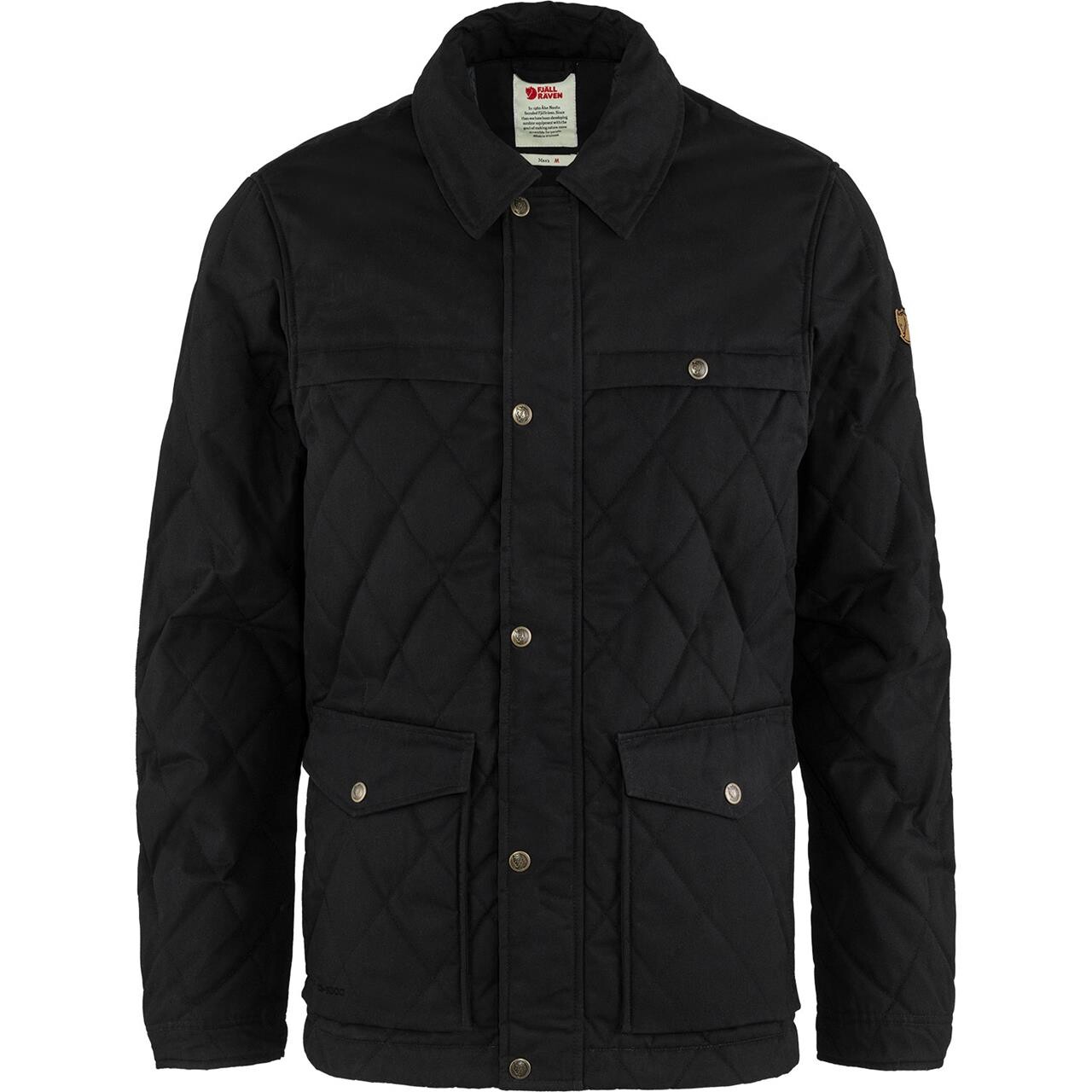 Fjallraven Mens Övik Wool Padded Jacket Sort Black/550