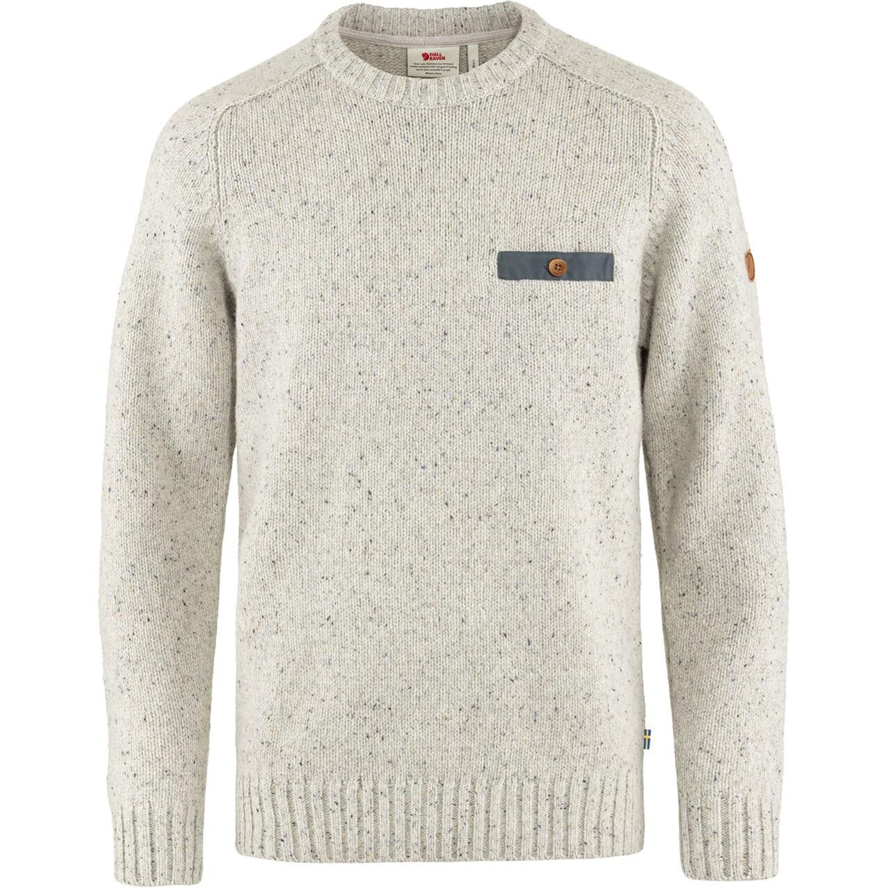 Fjällräven Mens Lada Round-neck Sweater  (Hvid (CHALK WHITE/113) Medium)