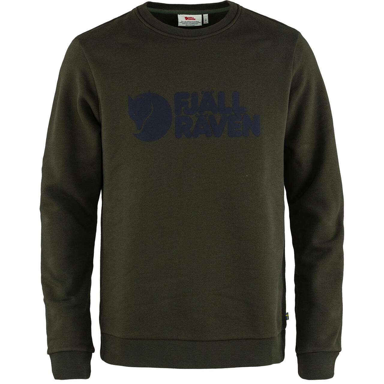 Fjällräven Mens Fjällräven Logo Sweater  (Grøn (DEEP FOREST/662) Large)