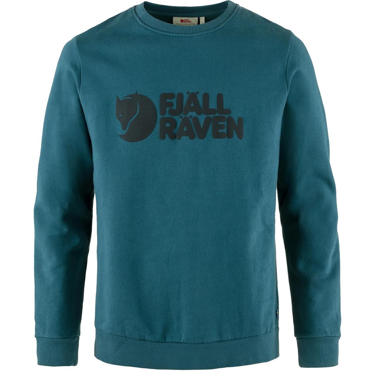 Fjällräven Mens Fjällräven Logo Sweater  (Blå (DEEP SEA/574) Medium)