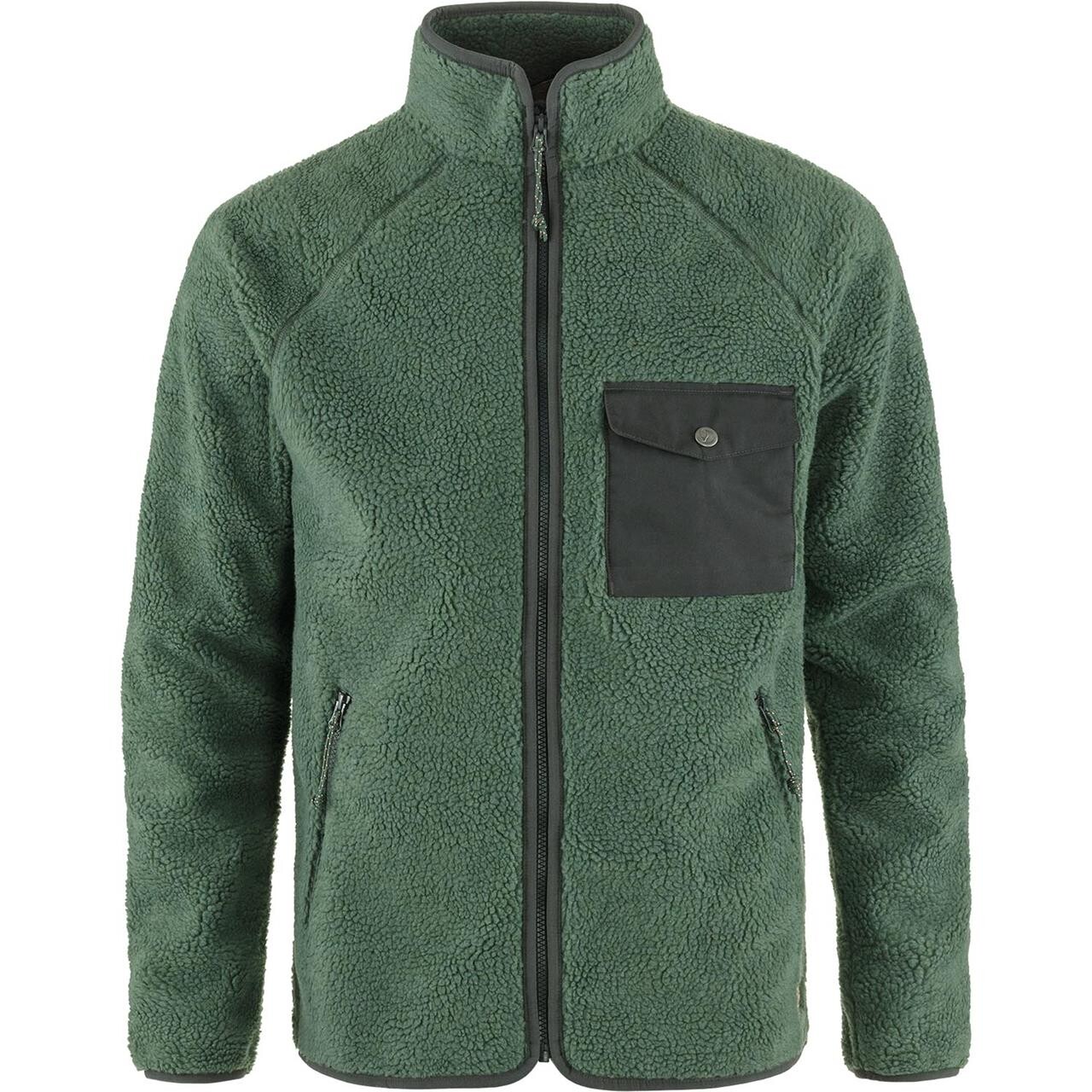 Fjällräven Mens Vardag Pile Fleece  (Grøn (DEEP PATINA-IRON GREY/679-048) X-large)