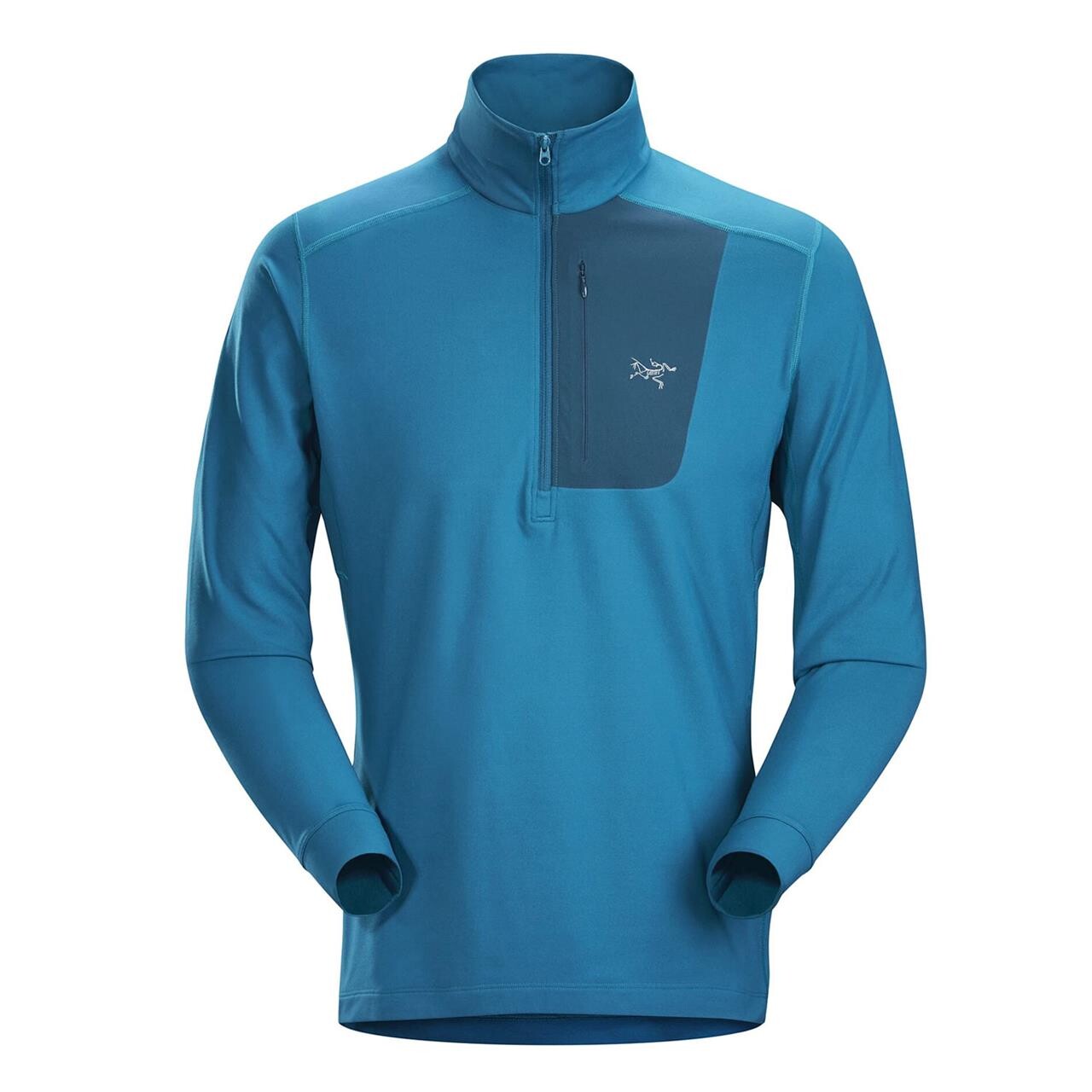 Arcteryx Mens Rho LT Zip Neck  (BLUE (FORCEFIELD) Small)